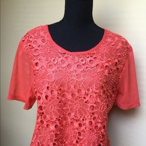 First Choice Orange lace and beaded top